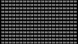 Optical Illusion Challenge: Find the Inverted 55 and 56 Hidden Among 59s