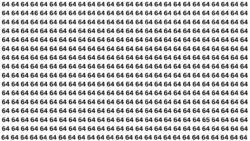 Mind-Bending Optical Illusion Test That Challenges Viewers to Spot 46 and 65 Among 64s in Under 6 Seconds