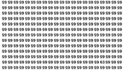 Optical Illusion Test: One Number Is Different — Find the Inverted 63 Among Inverted 65s