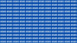 Optical Illusion Challenge: Spot 8583 Hidden in a Grid of 8585s