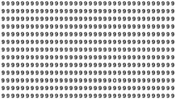 Optical Illusion Test: Spot the Hidden 0 Among 9s in Just 5 Seconds