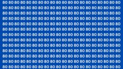 Optical Illusion Challenge: Find the Hidden 60 and 50 Among 80s in 8 Seconds