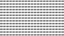 Optical Illusion Challenge: Locate 96 Among Look-Alike 69s in 9 Seconds