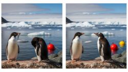 Spot the Difference Puzzle: Find 3 Changes in the Penguin Images in 15 Seconds