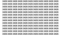 Spot the Number 3436 Hidden Among 3426 in 6 Seconds